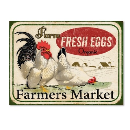 Jean Plout 'Farm Fresh Eggs 1' Canvas Art,24x32